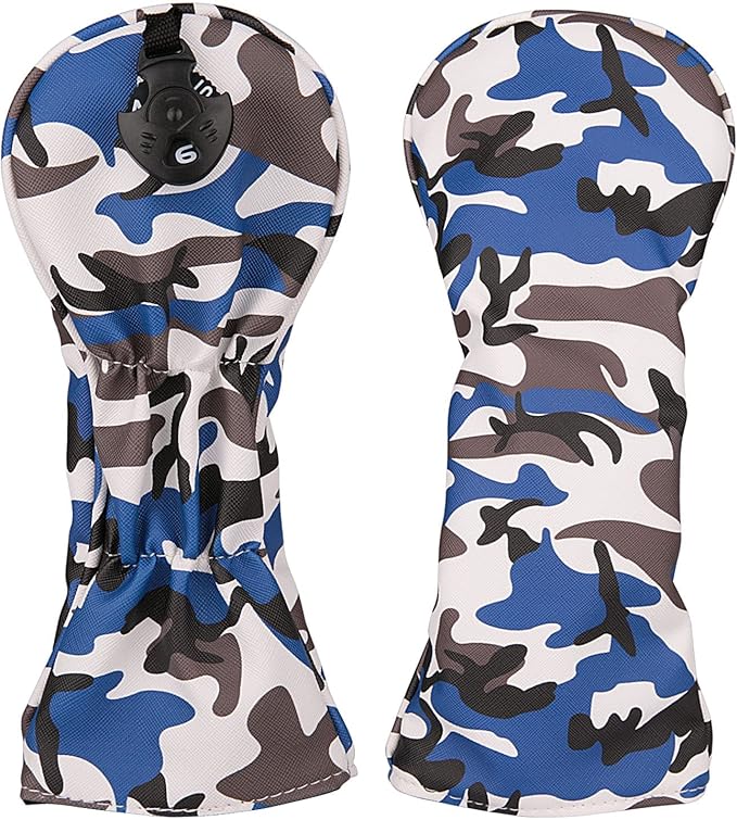 Golf Builder Blue Camouflage Golf Club Driver Fairway Wood Hybrid Head Cover Camou 1 3 5 UT Cover