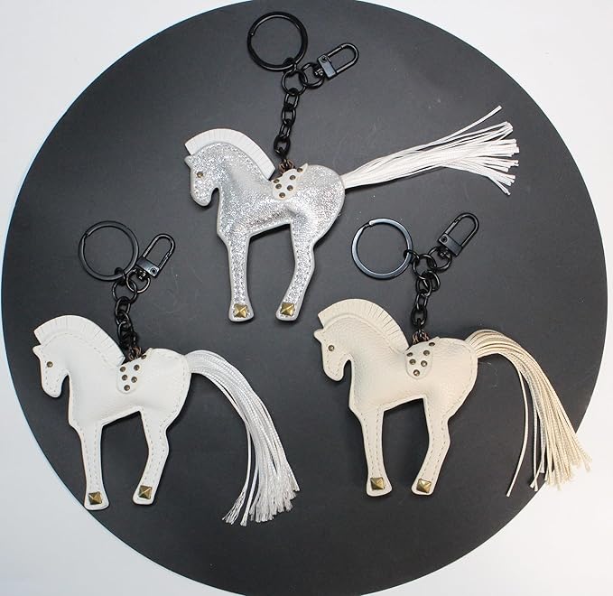 Horse Keychain, Hanging Charm Accessory for Purse, Bag and Backpacks Pony Key Chain for Women