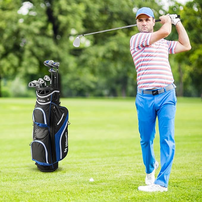 ULTIMATE Men's Complete Golf Club Set – Right-Handed, 9/11-Piece Full Set Including 460cc #1 Driver, #3 Fairway Wood, Hybrid, #6, #7, #8, #9, #P Irons, and a Precision Putter