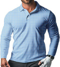 Men's Long Sleeve Golf Shirt Quick Dry 3 Button Work Fishing Outdoor Casual Collar Shirt