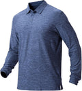 NAVISKIN Men's Polo Shirts Long Sleeve Golf Shirts with Collar UPF 50 SPF Shirt for Men Quick Dry Moisture Wicking