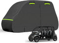 SAPUBK Golf Cart Cover Golf Cart Accessories with Side Door Ziper Compatible with Club Car/EZ-GO/Yamaha for Rain UV Dust Protection All Weather