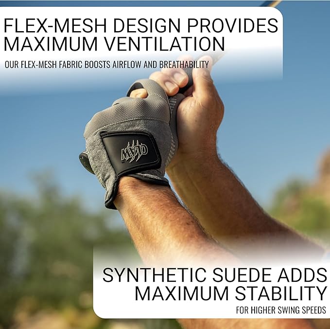 CaddyDaddy Claw PRO and Claw MAX Golf Gloves for Men | 100% Synthetic | Flex-Mesh Design for Cool Ventilation | Lasts Way Longer Than Leather | Silicone-Web Coating for Maximum Grip | Machine Washable
