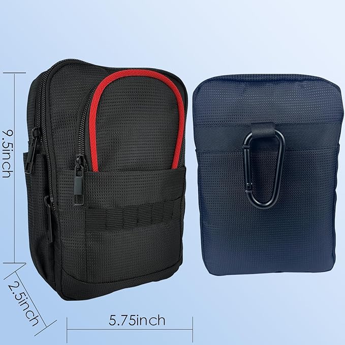 Golf Valuables Pouch & Golf Ball Carrier Bag with 3 Zipper Pockets, Holds 20–25 Balls for Tees & Accessories (Men & Women)