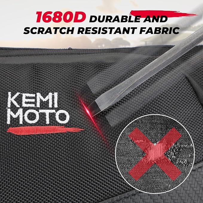 KEMIMOTO Golf Cart Dash Storage Bag Compatible with Club Car Tempo, 1680D, No Drilling Organizer Bag, Waterproof, Black