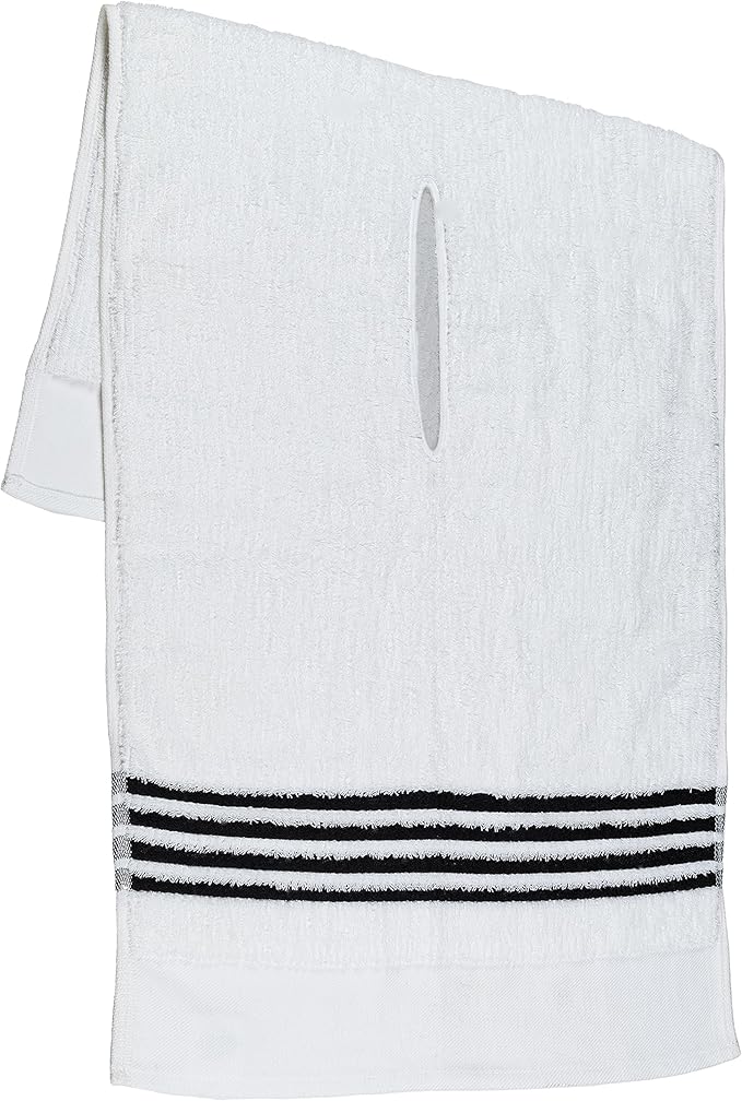 The Tour Towel | Large Golf Caddy Towel Terry Cloth, Absorbent 19" x 44", Center Cut, Perfect Hang Golf Cart Accessory and Golf Bag, Multiple Colors