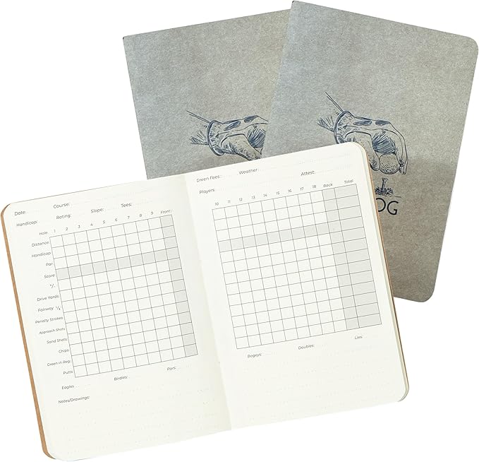 Northwind Personalized Golf Log Book – Handcrafted Full-Grain Leather Golf Score Notebook, Refillable Journal, Made in USA, Custom Engraved Gift for Men & Women Golfers
