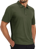 TACVASEN Mens Polo Shirts Short Sleeve Dry Fit Performance Breathable Golf Shirt with Collar Tennis Casual Business Work