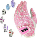 MRX Women Golf Glove Left Handed Golf Gloves Sweat Resistant Soft Cabretta Leather Regular Fit Women Golfer Glove