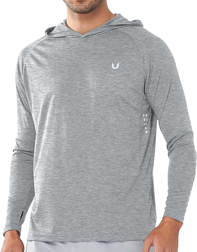 NORTHYARD Men's UPF 50+ Hoodie Shirts Long Sleeve Sun Protection Fishing Swim Beach UV SPF Rash Guard Quick Dry Lightweight