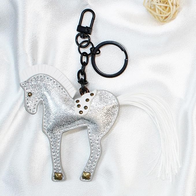 Horse Keychain, Hanging Charm Accessory for Purse, Bag and Backpacks Pony Key Chain for Women