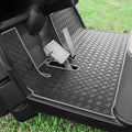 Golf Cart Floor Liner Mat 8mm Thick Rubber Full Coverage Only Fit for 2007-2016 Yamaha Drive (Gen1), G29, YDR, Adventurer Carts Diamond Deluxe Non-Slip Front Feet Mats Replacement - Grey Trim
