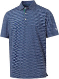 M MAELREG Mens Golf Shirt Short Sleeve Dry Fit Print Moisture Wicking Performance Patterns Collared Polo Shirt