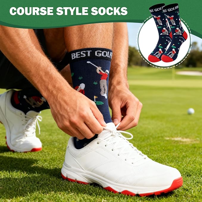ANOTION Golf Gifts for Men, Gifts for Golfers Golf Accessories for Dad Husband Boyfriend Teen, Golfer Gift Box 20oz Tumbler Club Cleaner Socks Ball Marker Bracelet for Birthday Christmas Father Day