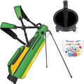 Golf Stand Bag,Lightweight Small Golf Bag,Medium Golf Carry Bag, 2-3Way Divider Men and Women with Adjustable Shoulder Strap Multiple Pockets with Golf Putter Covers