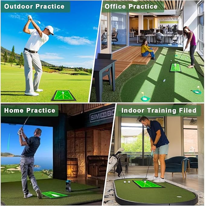 Golf Training Mat 12”*17“with Instant Swing Feedback & Durable - Portable Practice Mat for Indoor/Outdoor Use, Ideal for Golfers of All Levels, for Men Women