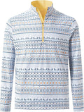 M MAELREG Quarter Zip Golf Pullover Men Dry Fit Long Sleeve Performance Wicking 1/4 Zip Full Print Pullover Mens Sweatshirt