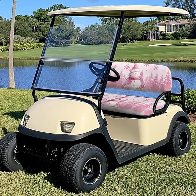 Fashion Print Golf Cart Seat Covers 2 Passenger Golf Cart Backrest Cover Golf Cart Seat Towel Gift for Friends