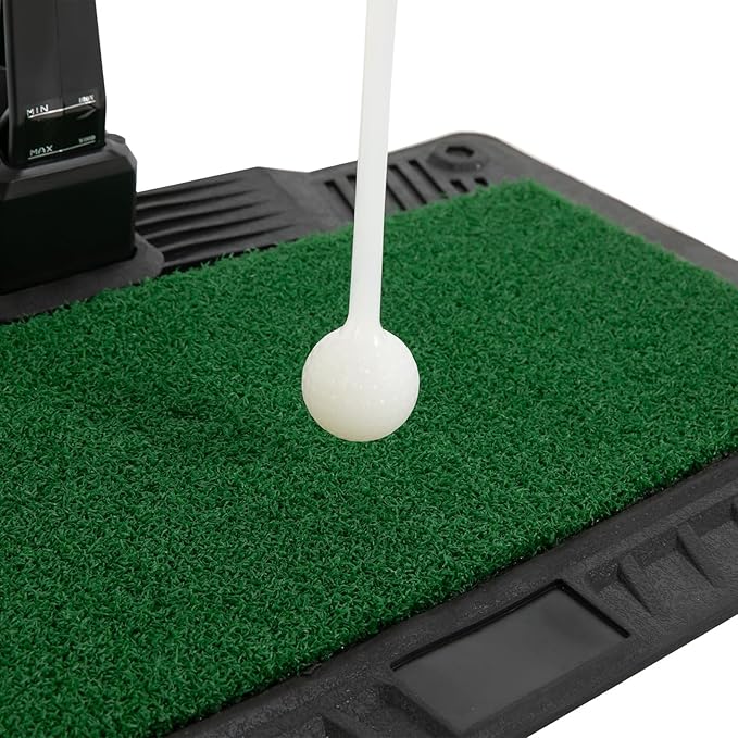Golf Swing Trainer(Height Adjustable), Golf Training Equipment with 360° Automatic Ball Return, Golf Swing Practice Mat Training Aid, Golf Swing&Hitting Trainer for Indoor Outdoor Home
