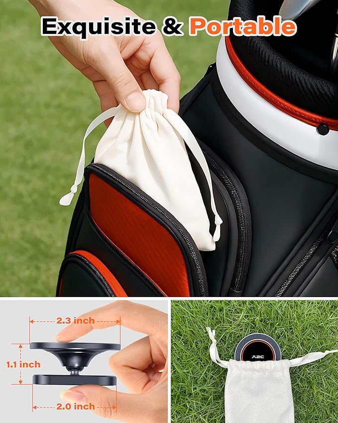 A2C Alloy Magnetic Golf Cart Phone Holder Compatible with MagSafe iPhone 12-17, Fits EZGO, Club Car, Yamaha, Golf Cart Accessories Essentials 2025 Stocking Stuffers Ideas Golf Gifts for Men Women Him