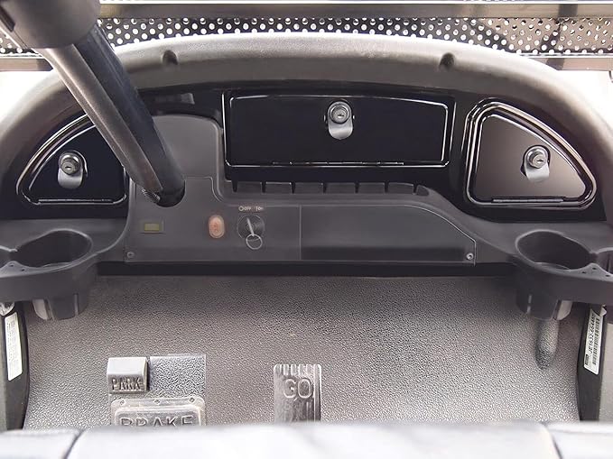 Huskey Dash Kit W/Locks for Club Car Precedent Carbon Fiber/Woodgrain/Glossy Black Finish, Mold Injected Plastic for 2004-2008.5 or 2008.5-Up Precedent Golf Cart