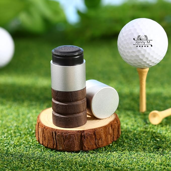 Personalized Golf Ball Stamp, Fast-Dry & Waterproof Ink Golf Ball Marker Stamp, Custom Self-Inking Golf Ball Marking Tool Gift for Men Golfers Dad