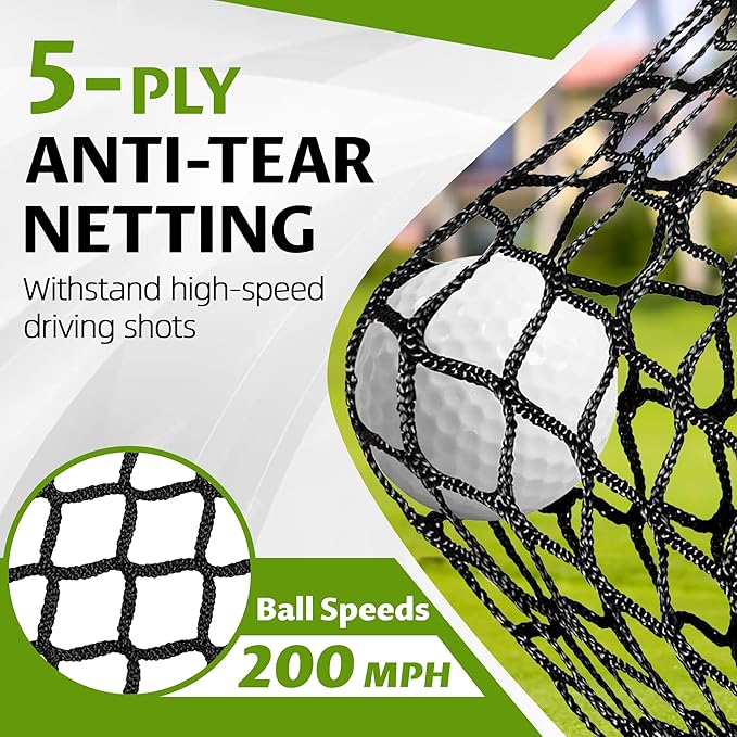 Bltend Golf Net: 10x7ft Golf Practice Nets for Backyard Driving Real Balls, Heavy Duty Golfer Training Net with Mat for Outdoor/Indoor/Garage/Basement Hitting Swing Chipping, Golfer Gift for Men Dad