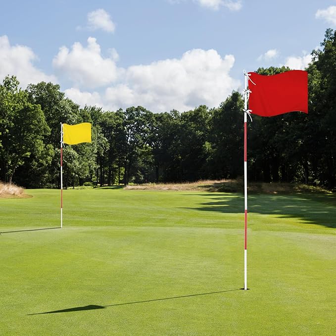 KINGTOP Golf Flag 20x14 Inch - 420D Nylon, Brass Grommets - Standard Putting Green Flags for Backyard Practice, Golf Courses, Country Club