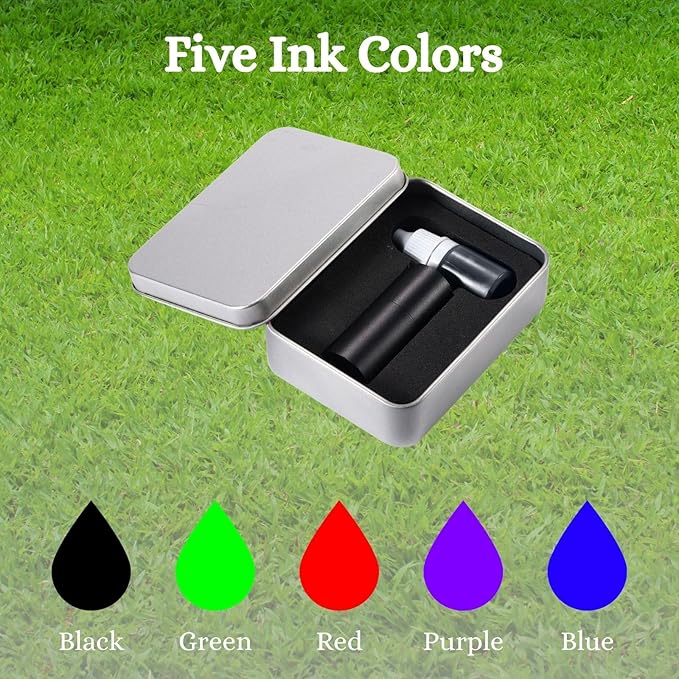 Personalized Golf Ball Stamp, Fast-Dry & Waterproof Ink Golf Ball Marker Stamp, Custom Self-Inking Golf Ball Marking Tool Gift for Men Golfers Dad