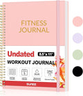 Fitness Journal Workout Planner for Women & Men, A4 (8.5" x 11") Workout Journal Log Book Planner Gift for Track Gym Essentials, Home Workouts, Track Progress, Achieve Wellness Goals, Pink