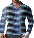 Men's Long Sleeve Golf Shirt Quick Dry 3 Button Work Fishing Outdoor Casual Collar Shirt