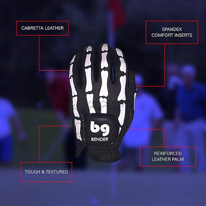 BG Bender - Mens Golf Glove, Durable Mesh Golf Gloves, Unique Golf Gloves
