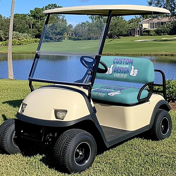 Fashion Print Golf Cart Seat Covers 2 Passenger Golf Cart Backrest Cover Golf Cart Seat Towel Gift for Friends