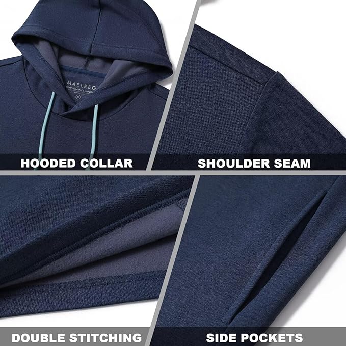 Hoodies for Men Golf Fleece Hooded Sweatshirts Dry Fit Athletic Lightweight Casual Midlayer Mens Hoodies Pullover