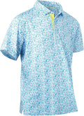 Mens Golf Shirts Quick Dry Moisture Wicking Casual Short Sleeve Performance Athletic Print Collared Stylish Men Polo Shirt