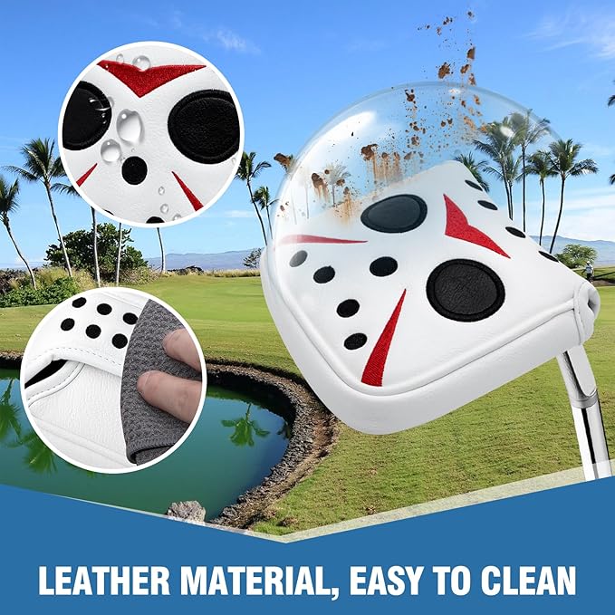 Golf Club Covers Field Hockey Mask Putter Covers Driver Cover Fariway Wood Headcover Hybrid Covers 3 Wood Headcover Mallet Putter Headcovers for Most Brand