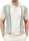 Esabel.C Golf Shirts for Men Dry Fit Performance Short Sleeve Print Moisture Wicking Collared Shirt