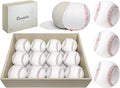12 Pack Standard Size T-Ball Baseballs - Unmarked & Soft Practice Balls for League Play - Durable Synthetic Leather Cover - Rubber Filling - Perfect for Training, Hitting, Batting, Fielding