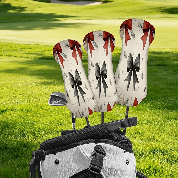 Funny Butterfly Colorful Golf Head Covers for Driver, Fairway, Hybrid & 3 Wood Premium PU Leather with Soft Velvet Lining Waterproof & Scratch-Resistant Unique Golf Gift for Men & Women