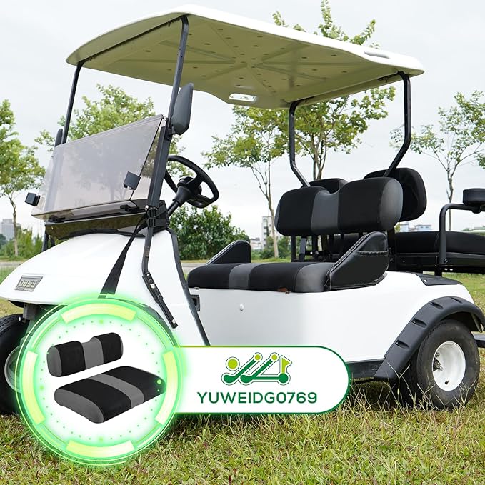 Universal EZGO TXT Golf Cart Seat Covers Dress UP Older Durable Breathable Material Golf Cart Front Seat Cover Fit Like a Glove, Easy to Install, Machine Washable