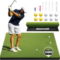 Bearwill Golf Mat 31mm, 5x4ft/5x5ft Golf Hitting Mats for Practice Outdoor Indoor, High-Elasticity Artificial Turf Mat for Garage Simulator Chipping Driving Training