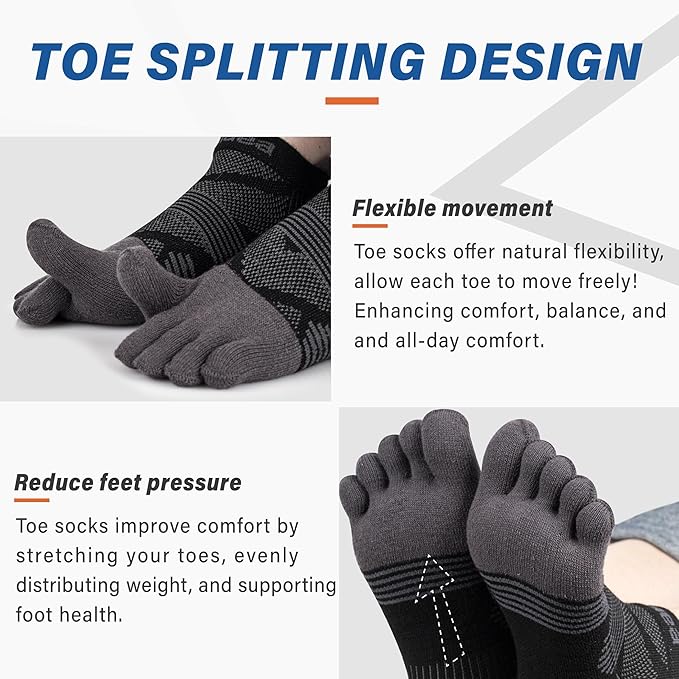 Hylaea No Show Running Athletic Anti-Blister Wicking Coolmax Socks, Seamless Anti-odor