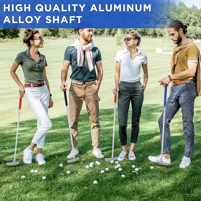 Wettarn 3 Sets Golf Putter Two Ways for Men Women Kids Club with 6 Practice Golf Balls for Left or Right Handed Golfers Indoor Outdoor