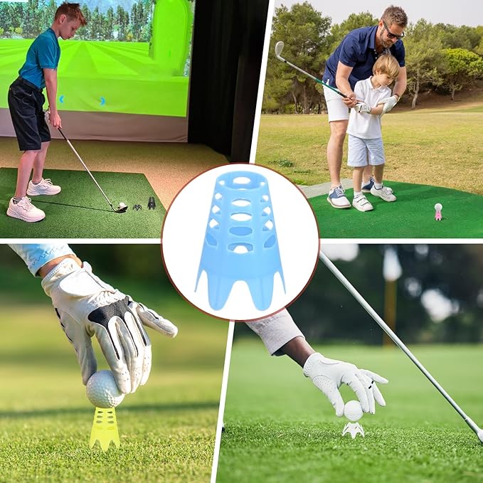 Golf Simulator Tees - Plastic Golf Tees Use for Home & Outdoor & Indoor Driving Range & Winter Turf - Pack of Mat Tees