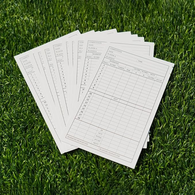 Golf Scorecard Holder & Yardage Book Cover, Golf Accessories Black Premium Leather Yardage Book Holders Cover