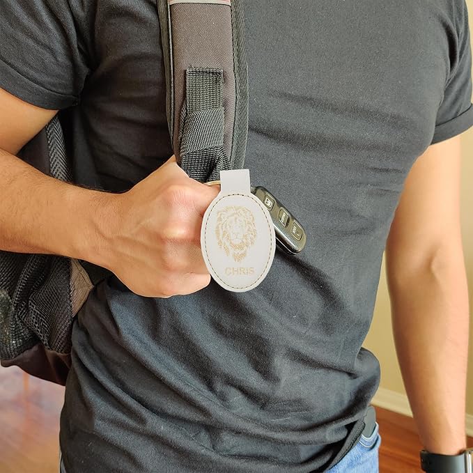 LaserGram Oval Keychain, Disc Golf, Personalized Engraving Included