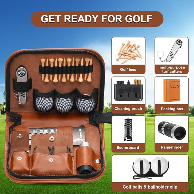 Golf Gifts for Men and Women - Golf Accessory Set (Including rangefinder, Golf Multi-Function Clubs, Golf Balls, Golf Brushes, scorekeeper, Golf shafts, Golf Clips and Gift Boxes)