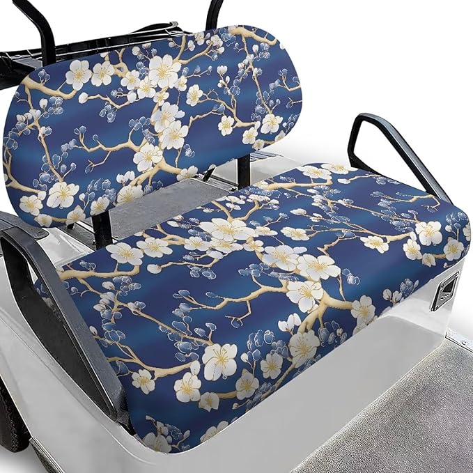 Golf Cart Seat Covers, Universal Fit & Nonskid Bottom Fits for Club Car 2 Person Seats Golf Carts