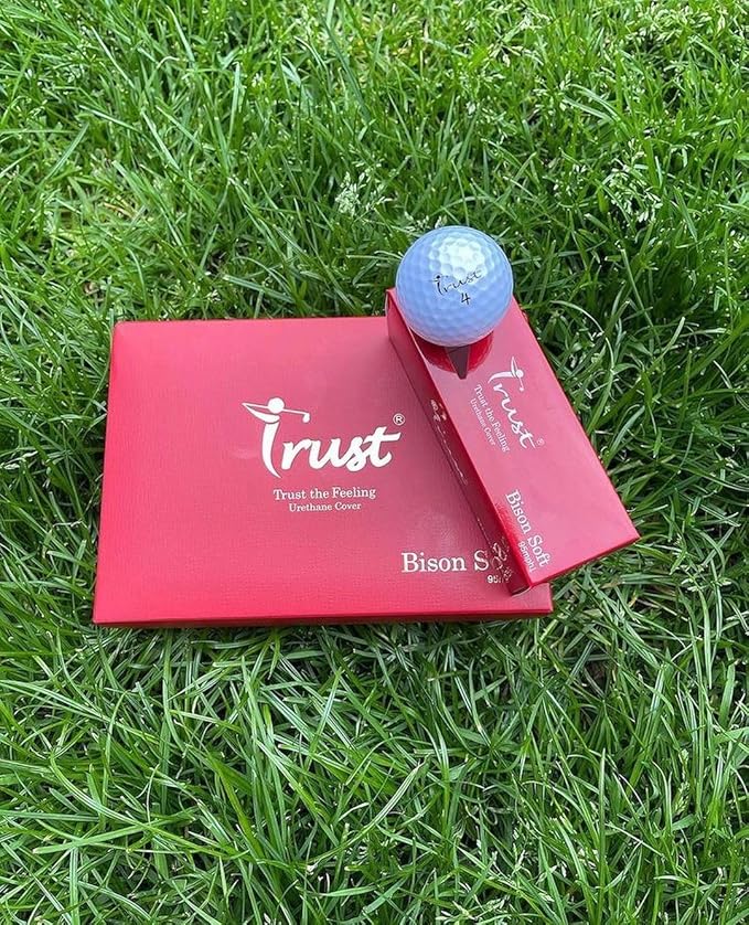 Trust Golf Ball I K8 Bison I Urethane Cover with Reactive Core I 3-Pcs I for Different Swing Speed I 12, 48, or 100 Balls I
