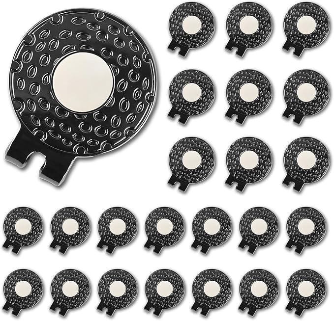 24 PCS Magnetic Golf Hat Clips Ball Marker Holder for Golf Gloves Hats Bags Caps Visor Belt